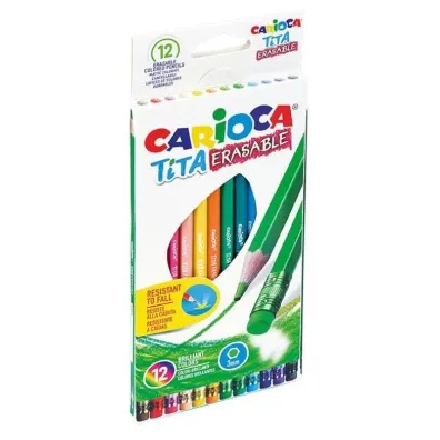 Carioca Kredki o��wkowe wymazywalne 12 szt.