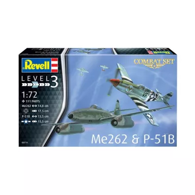 Samolot 1:72 Me 262 & P-51B Revell