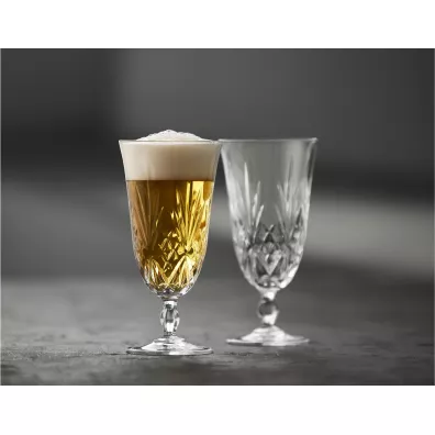 Lyngby Glas Szklanki do piwa ze szka krysztaowego Melodia 916094 4 x 400 ml