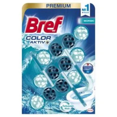 Bref WC Color Aktiv+ Zawieszka myj�co-zapachowa do muszli WC morski 3 szt.