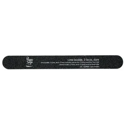 Peggy Sage 2-Way Nail File Coarse pilnik do paznokci dwustronny 100/180 Czarny