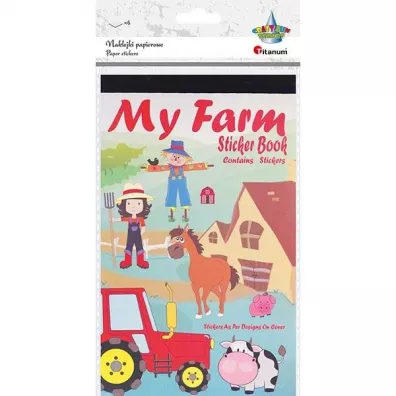 Titanum Naklejki papierowe 6 plansz farma mix