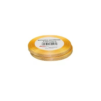 Wst��ka satynowa w kropki be�owa 2 x 22m, 6mm