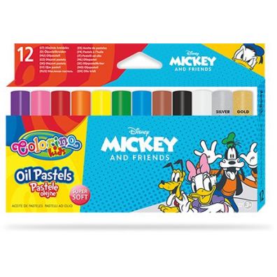 Patio Pastele olejne Colorino Kids trjktne Mickey 12 kolorw