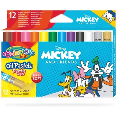 Patio Pastele olejne Colorino Kids trjktne Mickey 12 szt.