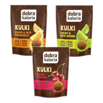 Dobra Kaloria Kulki mocy - mix smak�w Zestaw 2 x 65 g + 58 g