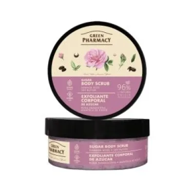 Green Pharmacy R�a damasce�ska i Mas�o shea Peeling cukrowy do cia�a 200 ml