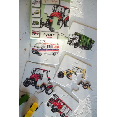 Puzzle 4 el. Pojazdy Mama Maluje