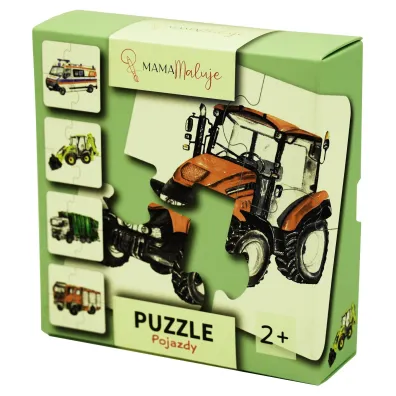 Puzzle 4 el. Pojazdy Mama Maluje