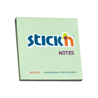 Stickn Notes samoprzylepny Pastel zielony 76 x 76 mm