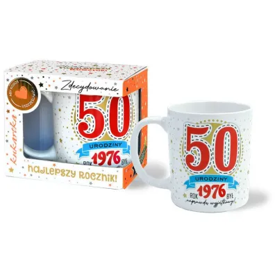 Kukartka Kubek Premium Urodziny 50