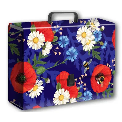 Penmate Teczka z r�czk� b4 jumbo t 0126 kwiaty polskie maki w fiolecie folia mat nierysuj�ca