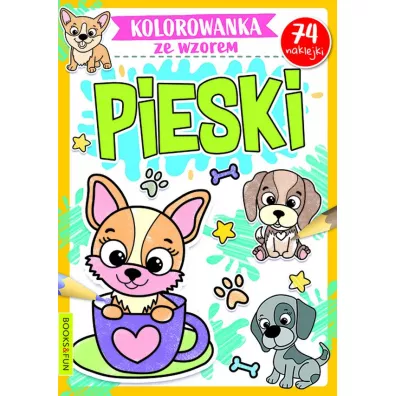 Pieski. Kolorowanka ze wzorem