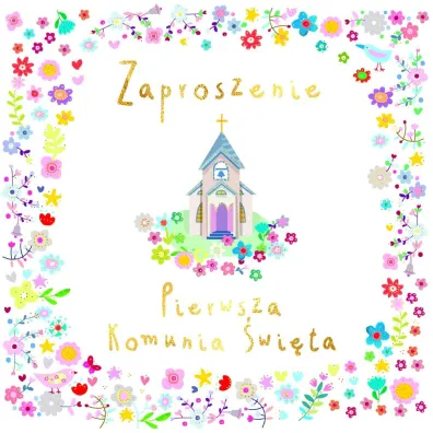 Henry Zaproszenie Komunia Dom Bo�y 5 szt.