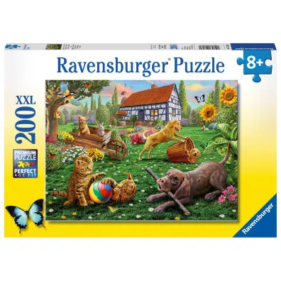 Puzzle 200 el. XXL Zwierzaki w ogrodzie Ravensburger