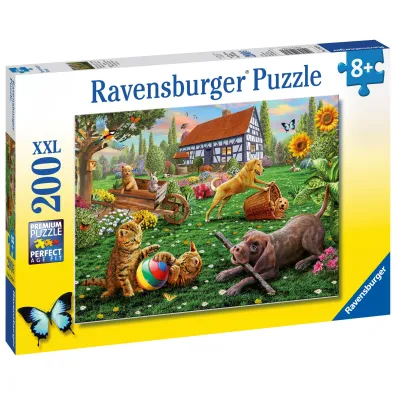Puzzle 200 el. XXL Zwierzaki w ogrodzie Ravensburger
