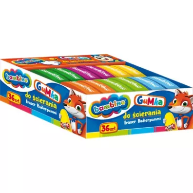 St. Majewski Gumka do �cierania Bambino MAJEWSKI p36, mix cena za 1 szt
