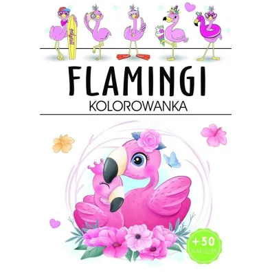 Flamingi. Kolorowanka