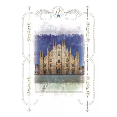 DaVinci Karnet + koperta Katedra Duomo Mediolan 12x18cm