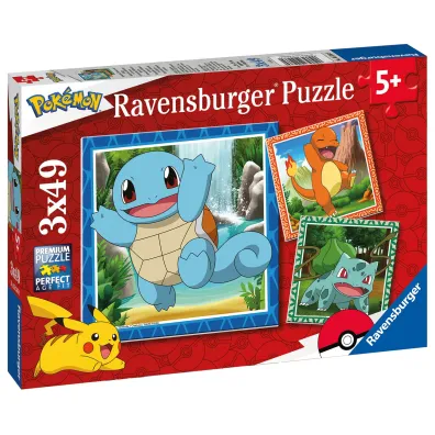 Puzzle 3x49 el. Pokemony Ravensburger