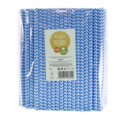 Arpex S�omki papierowe shake niebieskie 8mm 144 szt.