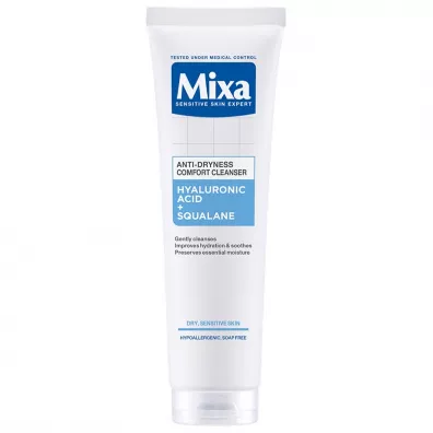 Mixa Lab Hydra Comfort �el do mycia twarzy przeciw przesuszeniom kwas hialuronowy i Skwalan 150 ml
