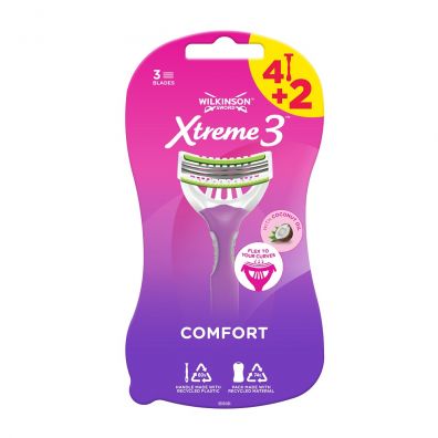 Wilkinson Xtreme3 Comfort jednorazowe maszynki do golenia dla kobiet 6 szt.