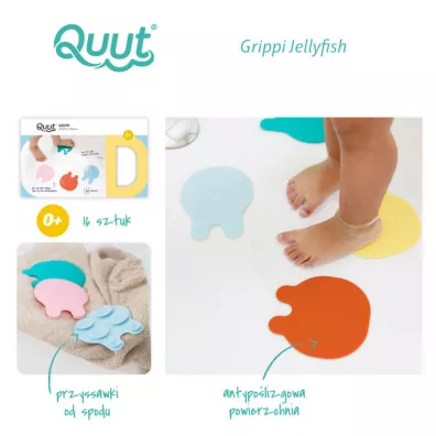 Quut Przyssawki antypolizgowe do wanny meduzy Grippi Jellyfish