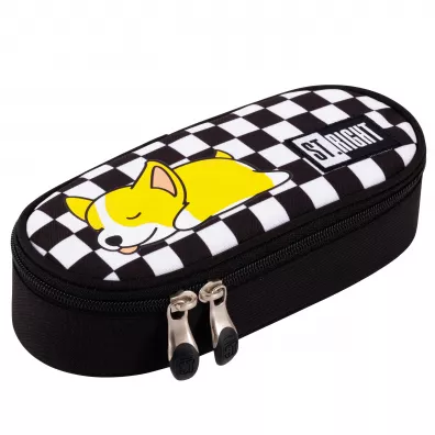 St. Majewski Pirnik saszetka usztywniona z wewntrzn klapk Sleepy Corgi