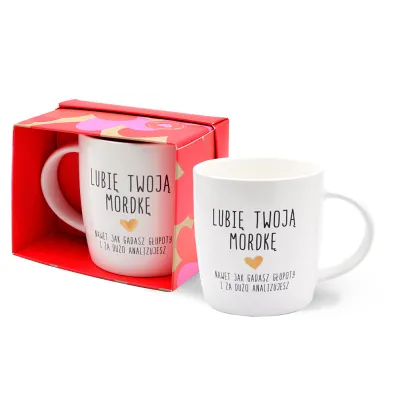 Kukartka Kubek  Lubi� Twoj� mordk� Walentynki PASSION CARDS TOP-011