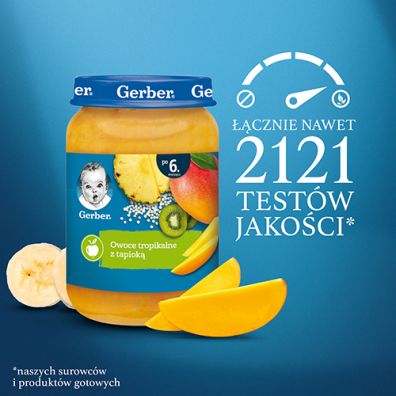 Gerber Deserek owoce tropikalne z tapiok dla niemowlt po 6 miesicu 190 g