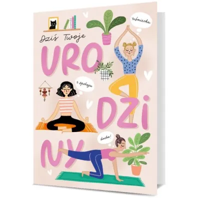 Pan Dragon Karnet B6 Urodziny damskie - joga K.B6-1980