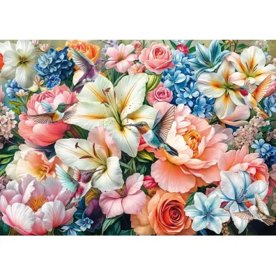 Puzzle 1000 Kolibry i kwiaty Schmidt