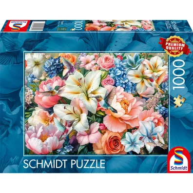 Puzzle 1000 Kolibry i kwiaty Schmidt