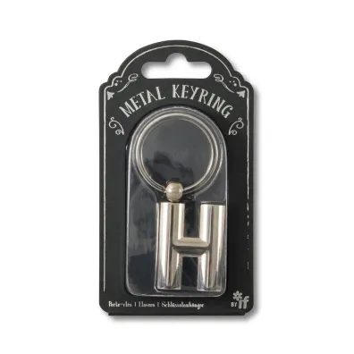 If Silver Letter Keyring - brelok do kluczy litera H