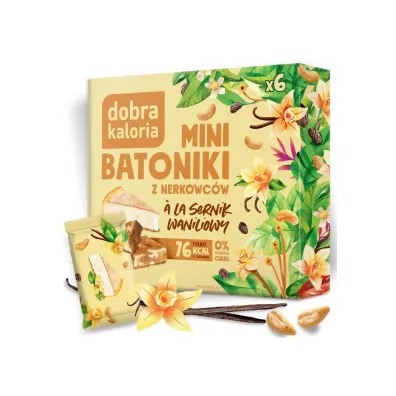 Dobra Kaloria Mini Batoniki z nerkowc�w a'la sernik waniliowy 6 x 17 g