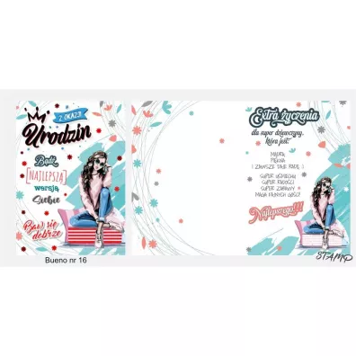 Stamp Karnet Bueno B6 + koperta wz�r nr 16 Urodziny