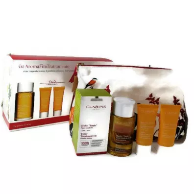 Clarins Zestaw (Olejek do cia�a + P�yn do k�pieli + Balsam) 100 ml + 30 ml + 30 ml