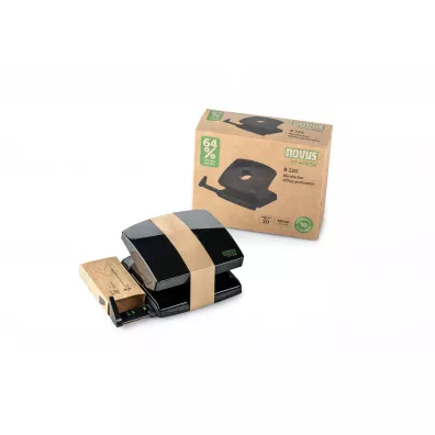 Novus Dziurkacz b220 re+new z plastiku z recyklingu czarny