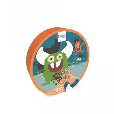 Puzzle konturowe 33 el. Stworki Scratch