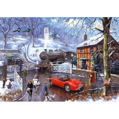 Puzzle 1000 Zimowy dworzec Ravensburger