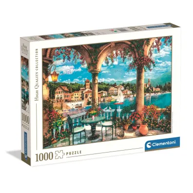 Puzzle 1000 el. HQ Balcony View Of Lake Como Clementoni