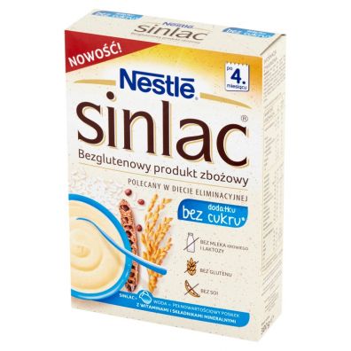 Nestle Sinlac Bezglutenowy produkt zboowy bez dodatku cukru powyej 4. miesica 300 g