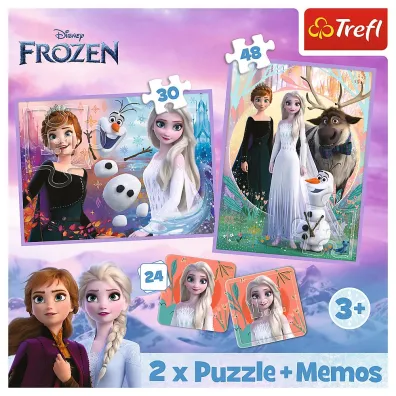Puzzle + Memos 2w1 (24+30+48 el.) Ksi�niczki w swojej krainie Trefl