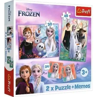 Puzzle + Memos 2w1 (24+30+48 el.) Ksi�niczki w swojej krainie Trefl