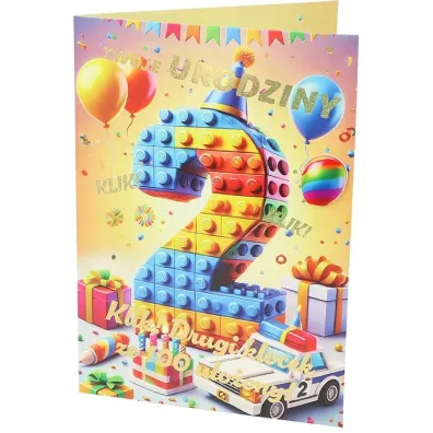 Nero KARNET URODZINY 2 B6 Z KOP NER A-033 FOL