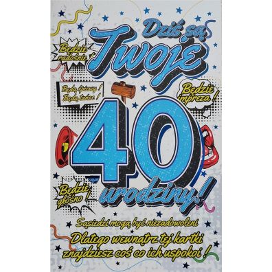 Karnet Urodzinowy 40