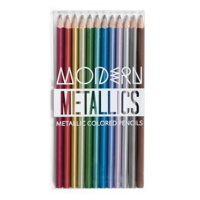 Kolorowe Baloniki Kredki o��wkowe metaliczne 12 szt.