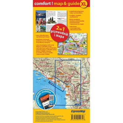 Czarnog�ra i P�nocna Albania map&guide XL PL laminat 2024