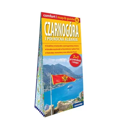 Czarnog�ra i P�nocna Albania map&guide XL PL laminat 2024